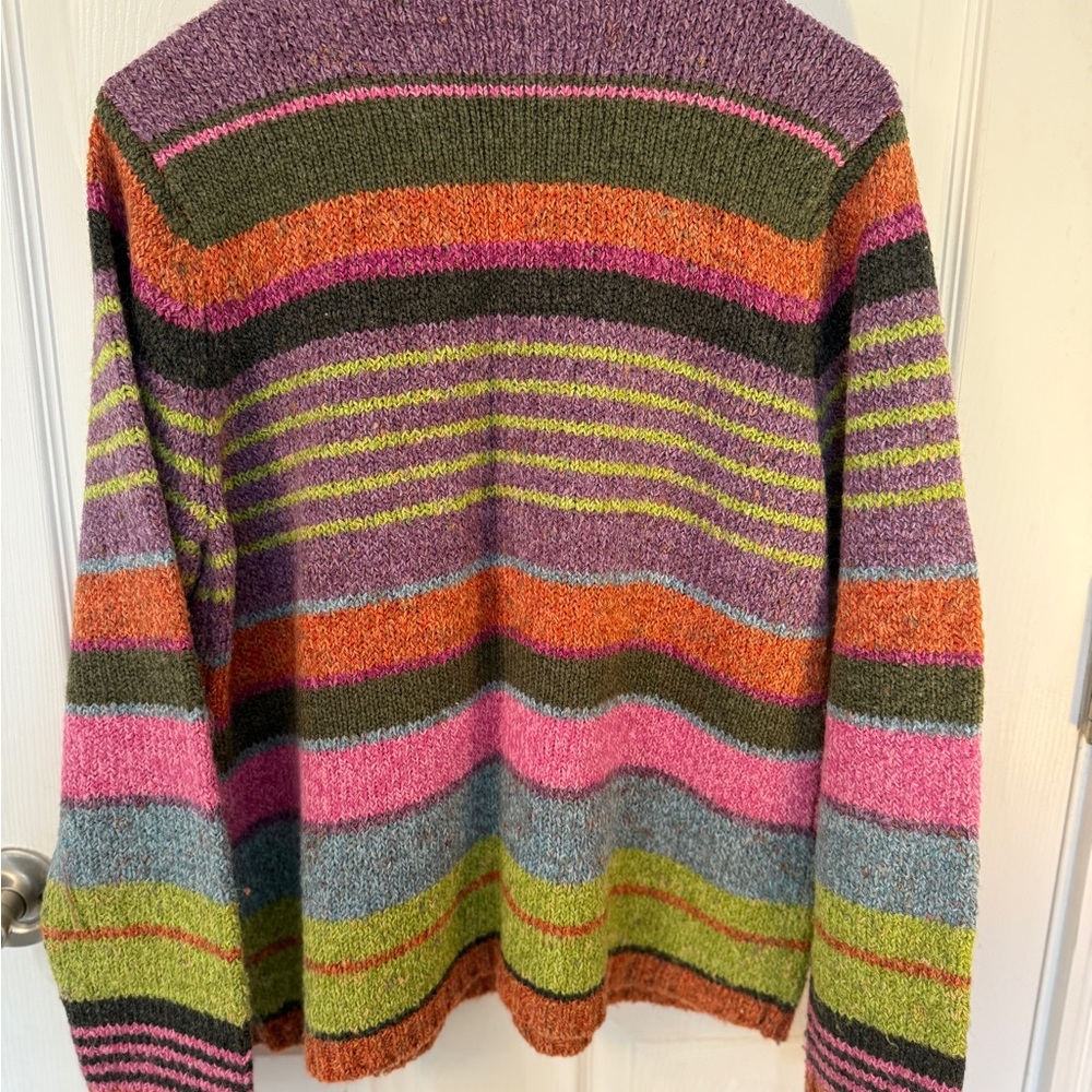 Karen Scott Multicolor Striped Crewneck Sweater - Picture 5 of 7